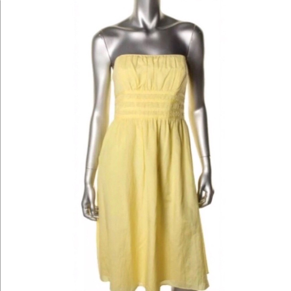NWT LILLY PULITZER LEMON YELLOW STRAPLESS DRESS 🍋